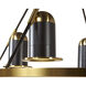 Dunlop 4 Light Black / Brass / Black Chandelier Ceiling Light